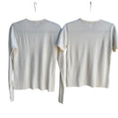 Switch Casual Corner Annex Womens Cream Knit Cardigan &amp; Short Sleeve Top Sweater Set M 2 image