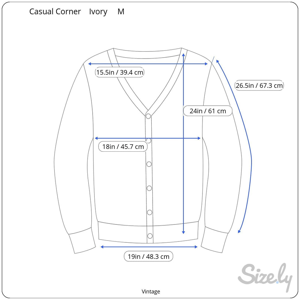 Casual Corner Annex Womens Cream Knit Cardigan & Short Sleeve Top Sweater Set M