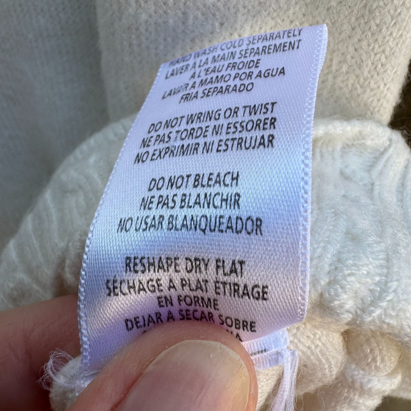 Casual Corner Annex Womens Cream Knit Cardigan & Short Sleeve Top Sweater Set M