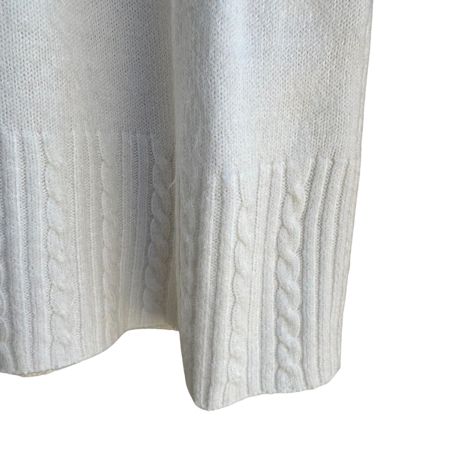 Casual Corner Annex Womens Cream Knit Cardigan & Short Sleeve Top Sweater Set M