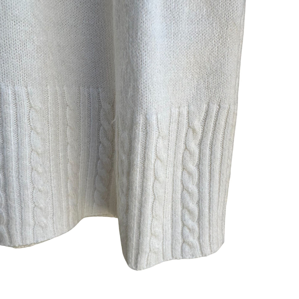 Casual Corner Annex Womens Cream Knit Cardigan & Short Sleeve Top Sweater Set M