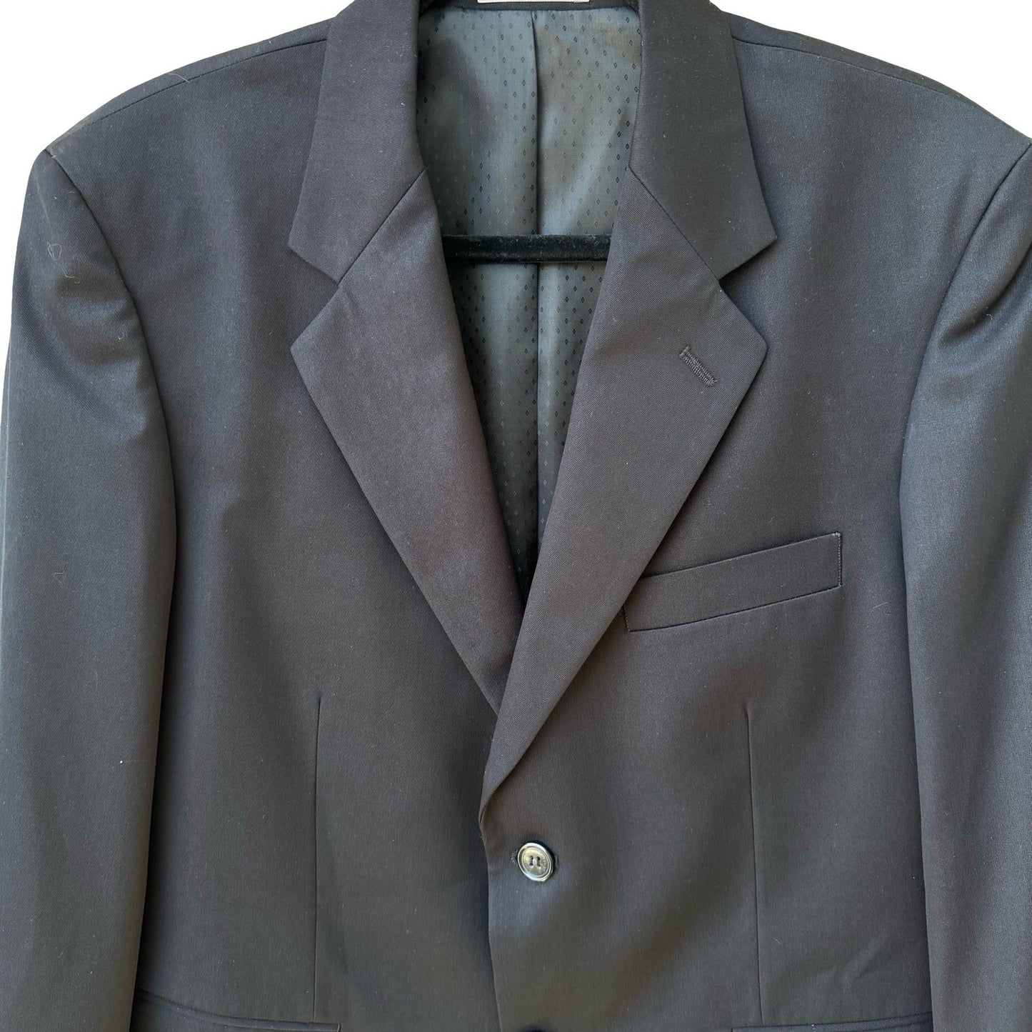Spinoza Italian Mode Mens Navy Blue Two Button Blazer Jacket Professional Preppy