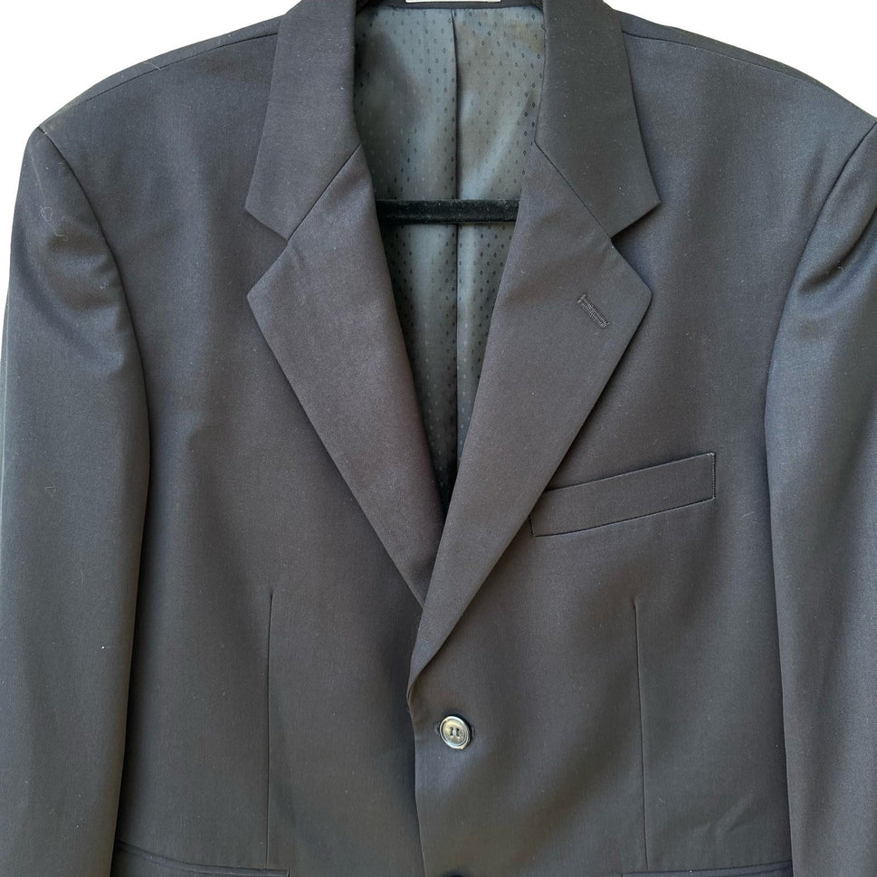 Spinoza Italian Mode Mens Navy Blue Two Button Blazer Jacket Professional Preppy