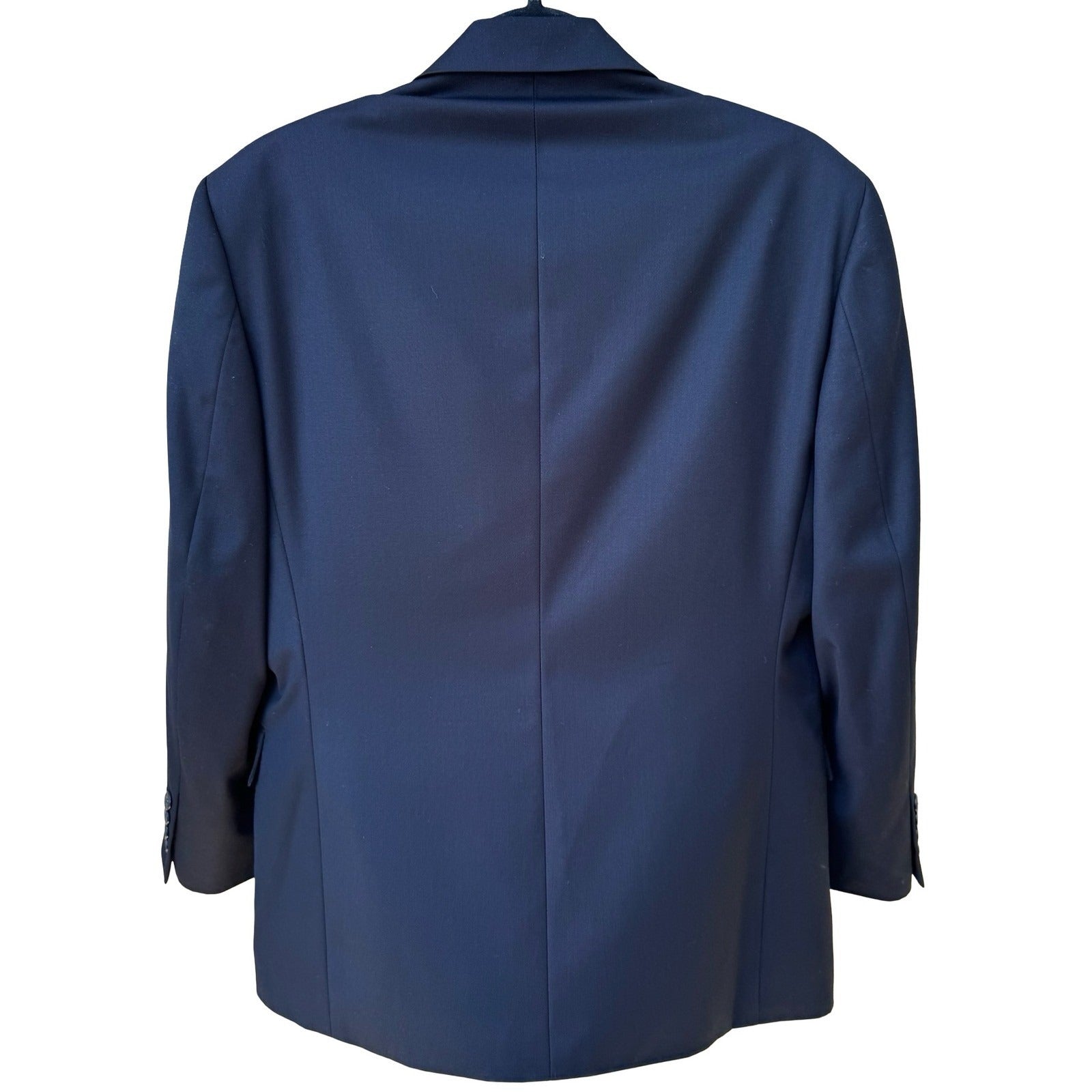 Spinoza Italian Mode Mens Navy Blue Two Button Blazer Jacket Professional Preppy