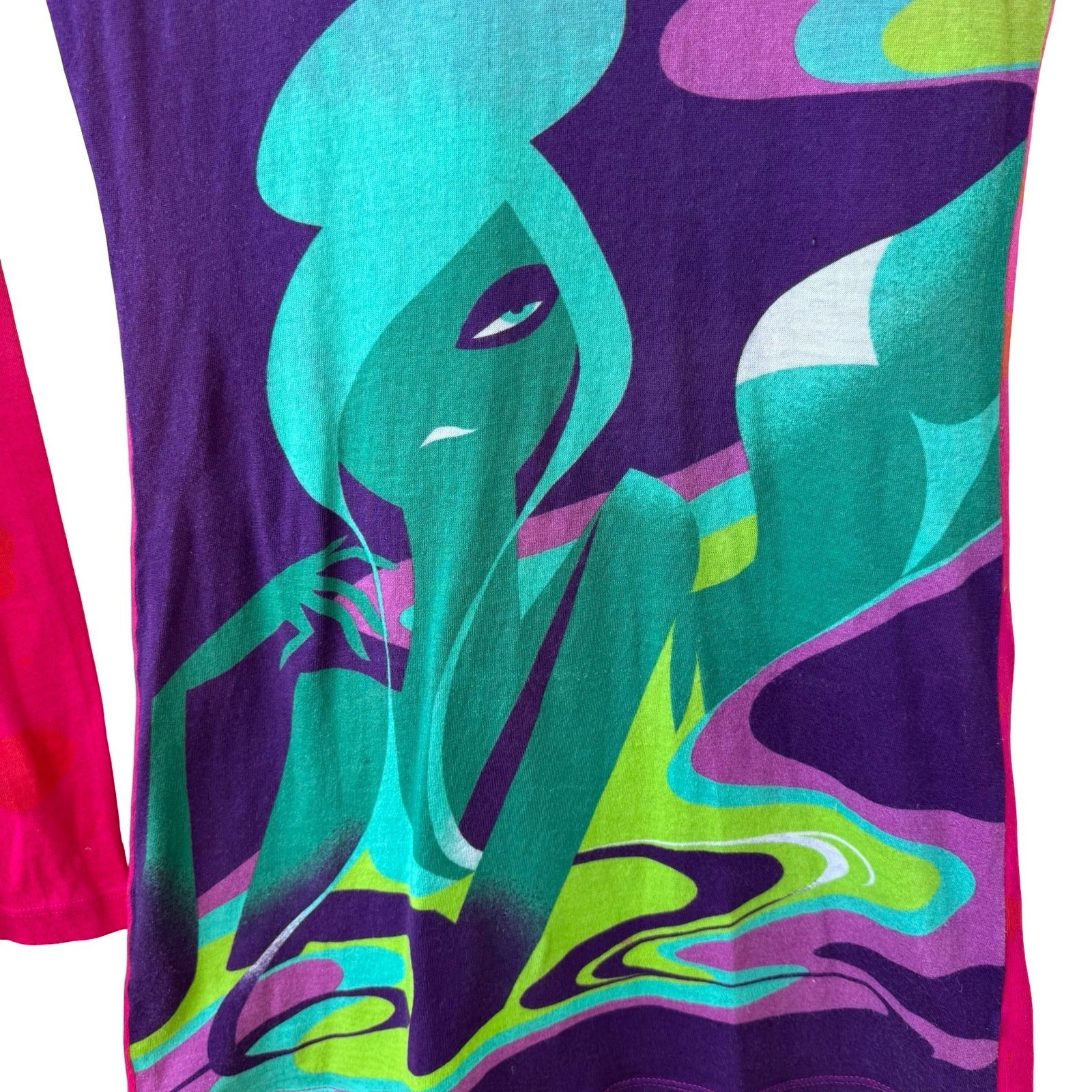 Custo Barcelona Y2K Cybercore Streetwear Graphic Art Print Shirt Rare Sample S