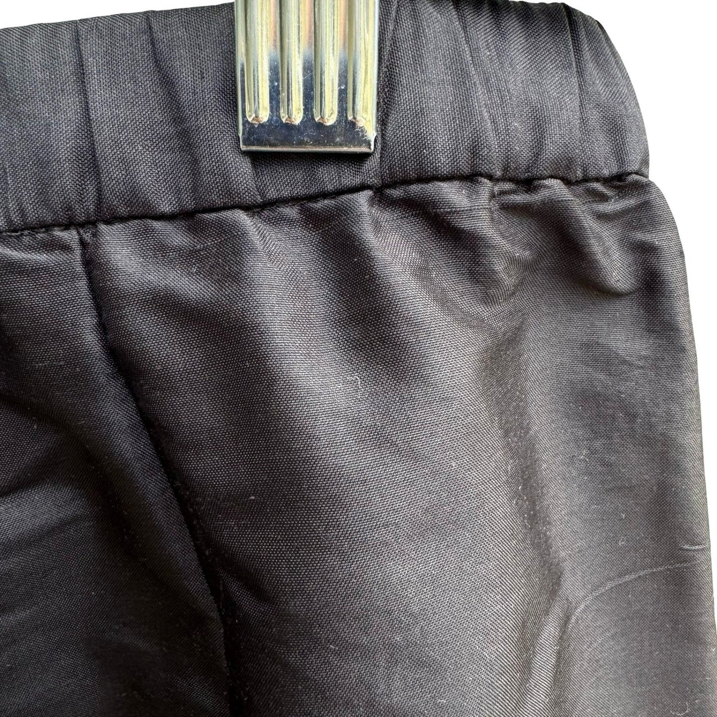 Neiman Marcus 100% Silk Dupione Quiet Luxury Minimalist Old Money Pants Black XL