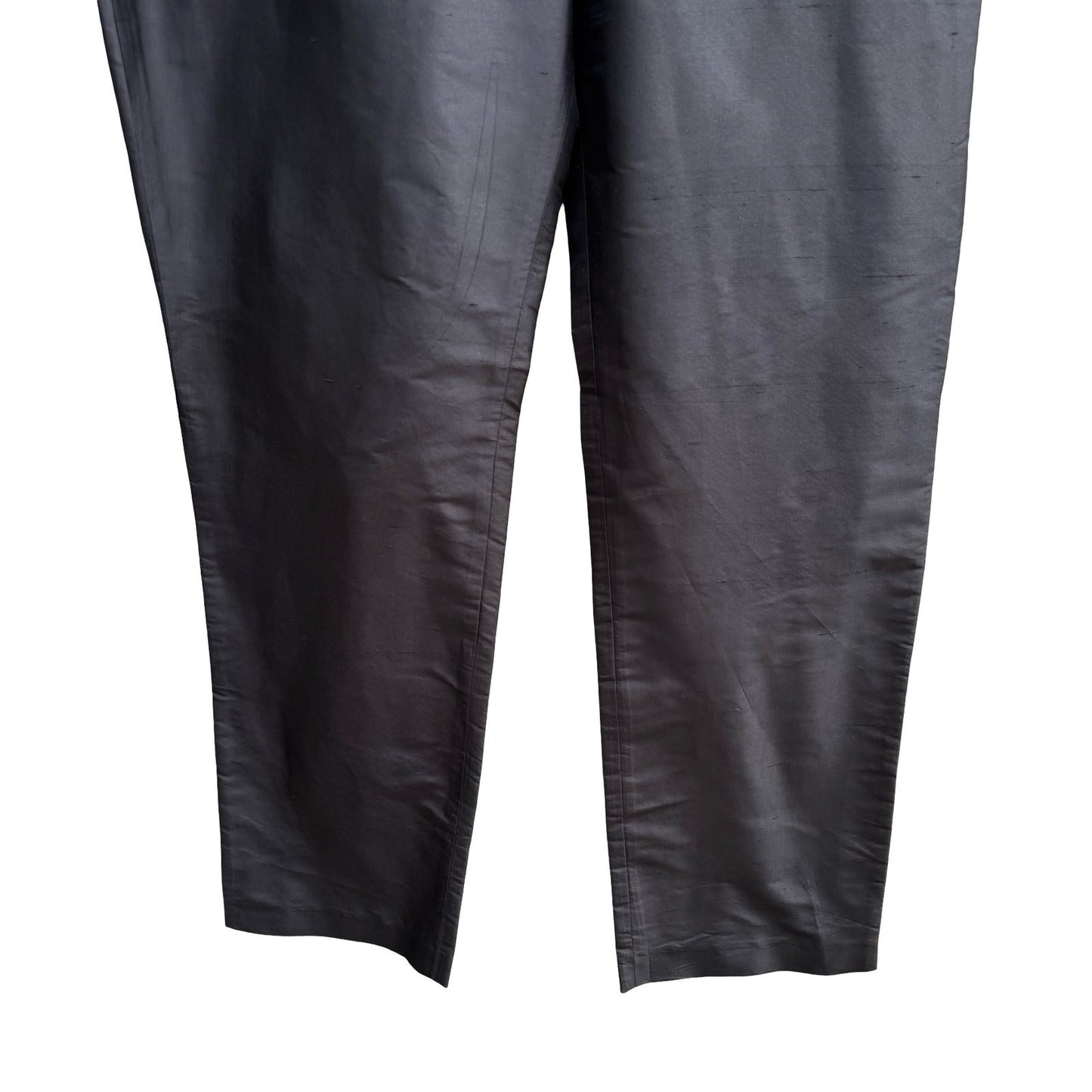 Neiman Marcus 100% Silk Dupione Quiet Luxury Minimalist Old Money Pants Black XL