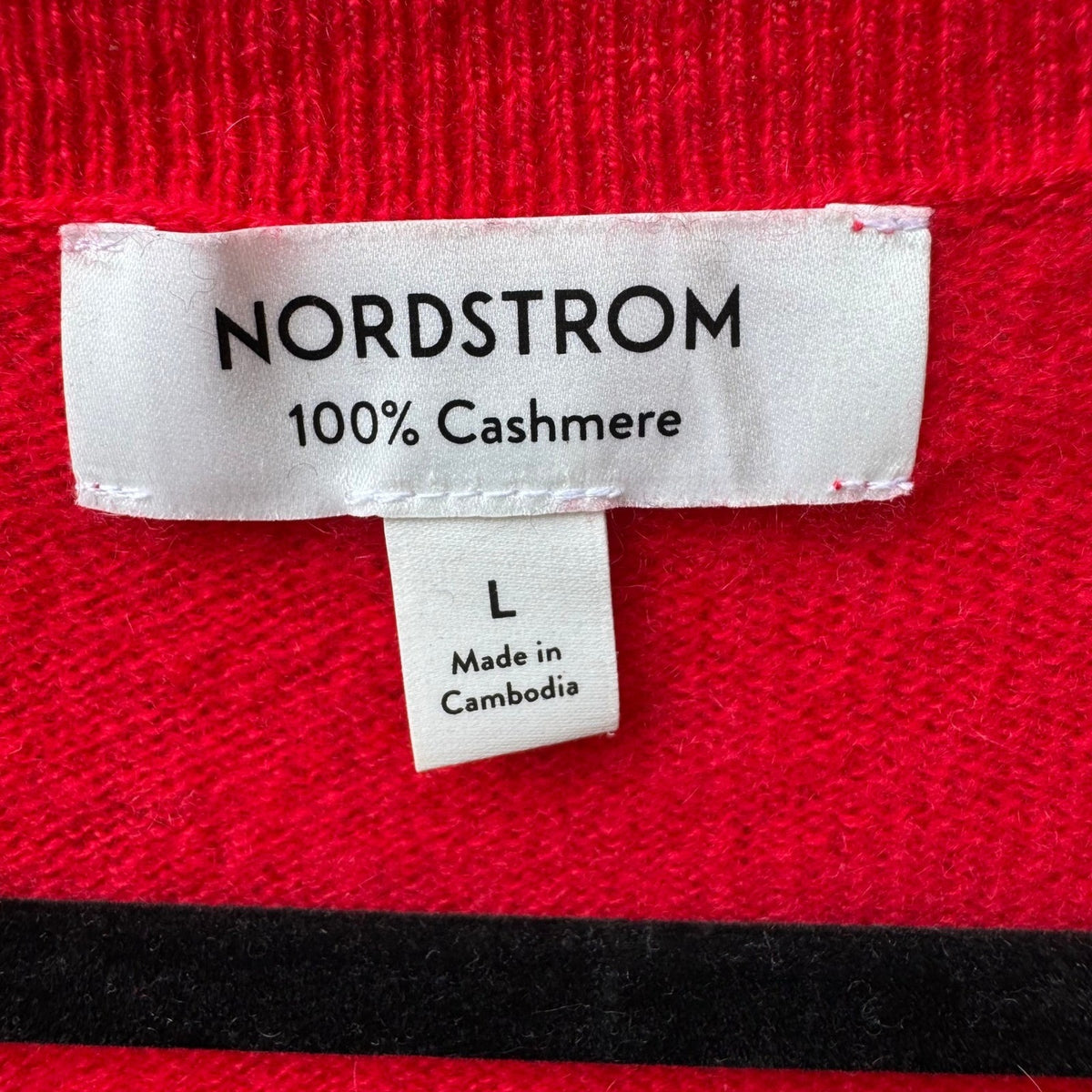 Nordstrom 100% Cashmere Quiet Luxury Old Money Preppy Minimalist Sweater Red M