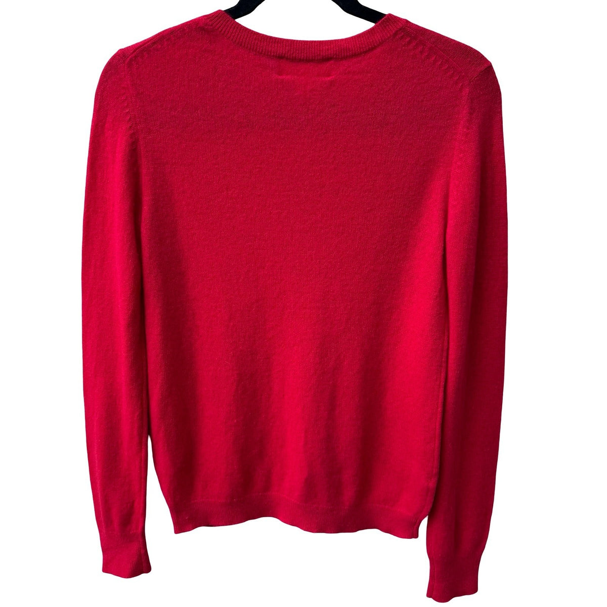 Nordstrom 100% Cashmere Quiet Luxury Old Money Preppy Minimalist Sweater Red M