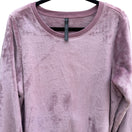 Switch Gaiam Lux Faux Fur Pullover Grape Shake Long Sleeve Round Neck Sweatshirt New XL 2 image