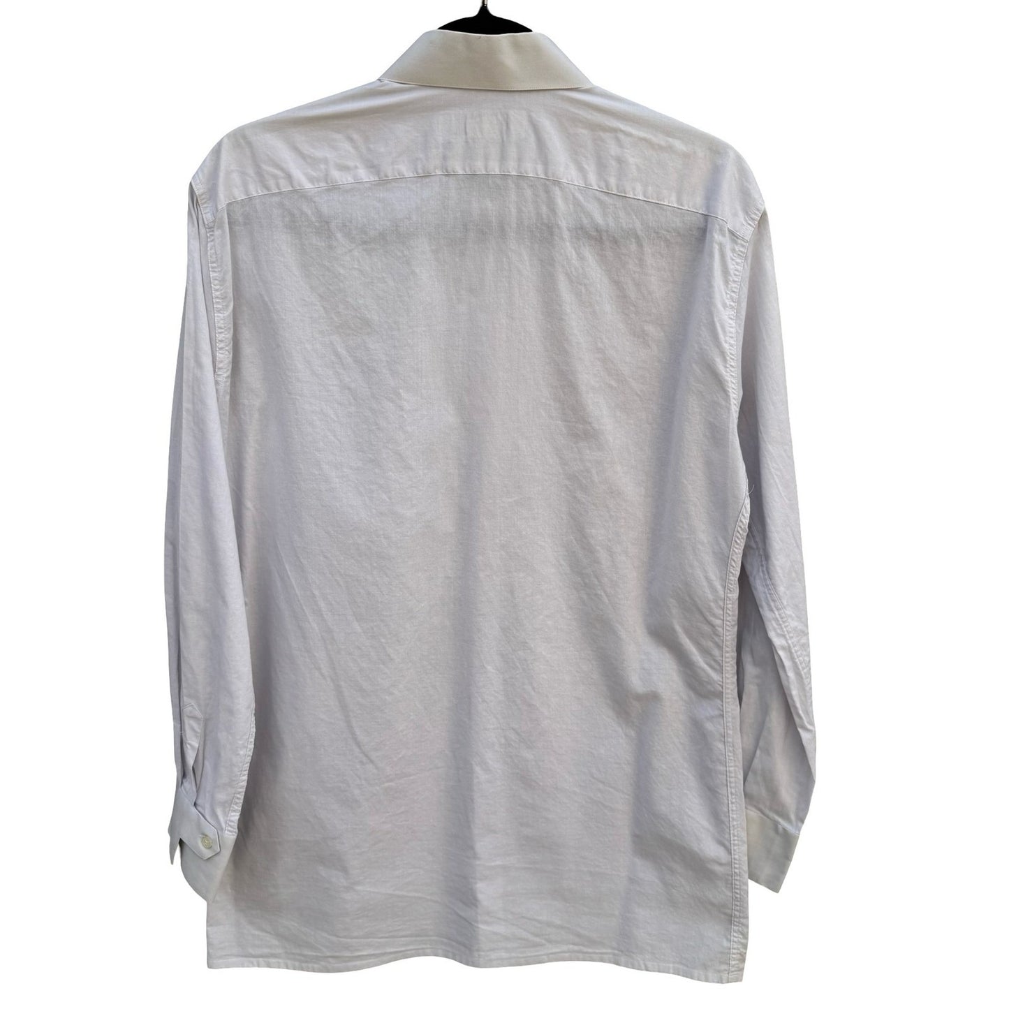 Ted Lapidus Paris Vintage Mens Long Sleeve Button Down Shirt Grey Collared L