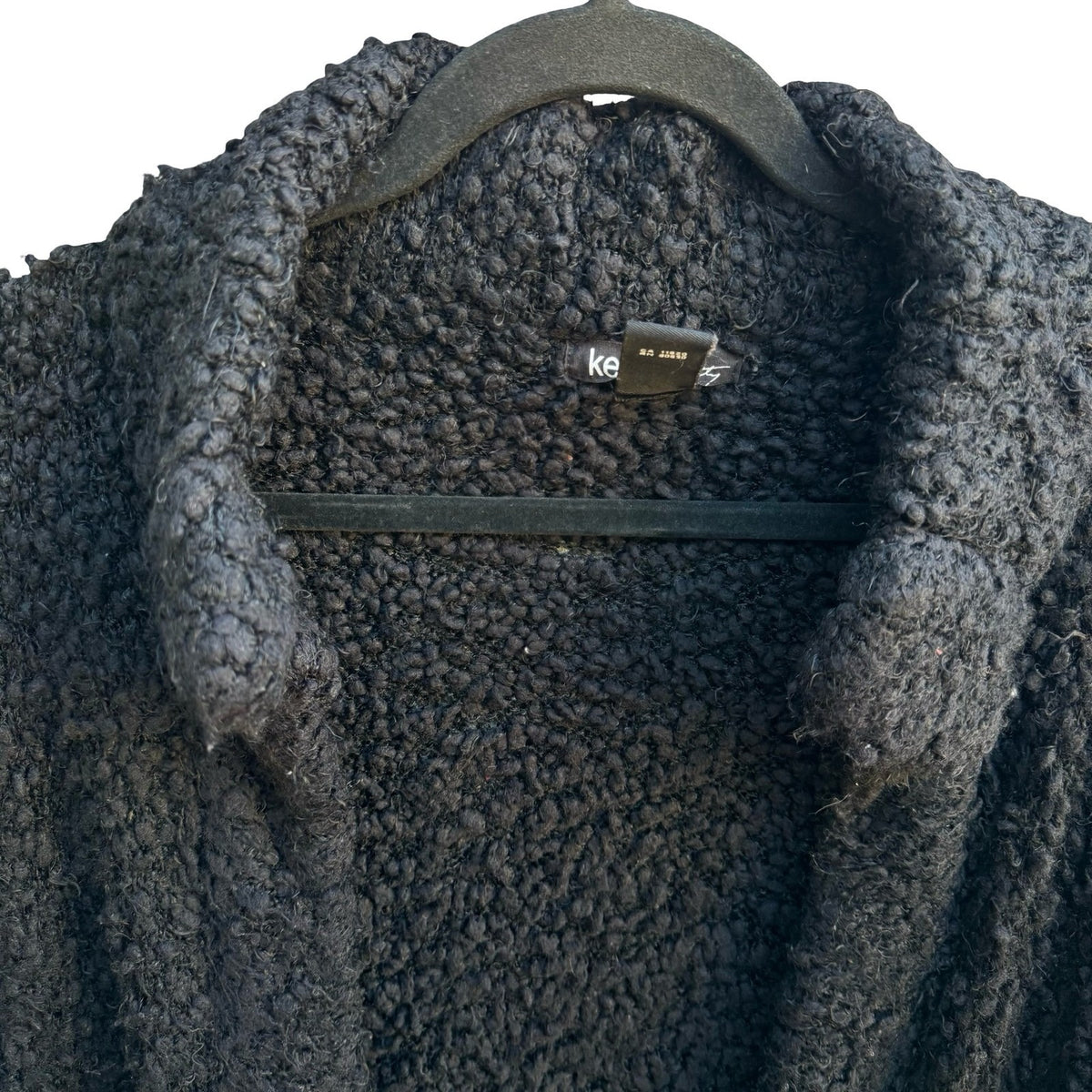 Kensie Popcorn Chunky Knit Boucle Layering Minimalist Open Front Cardigan S