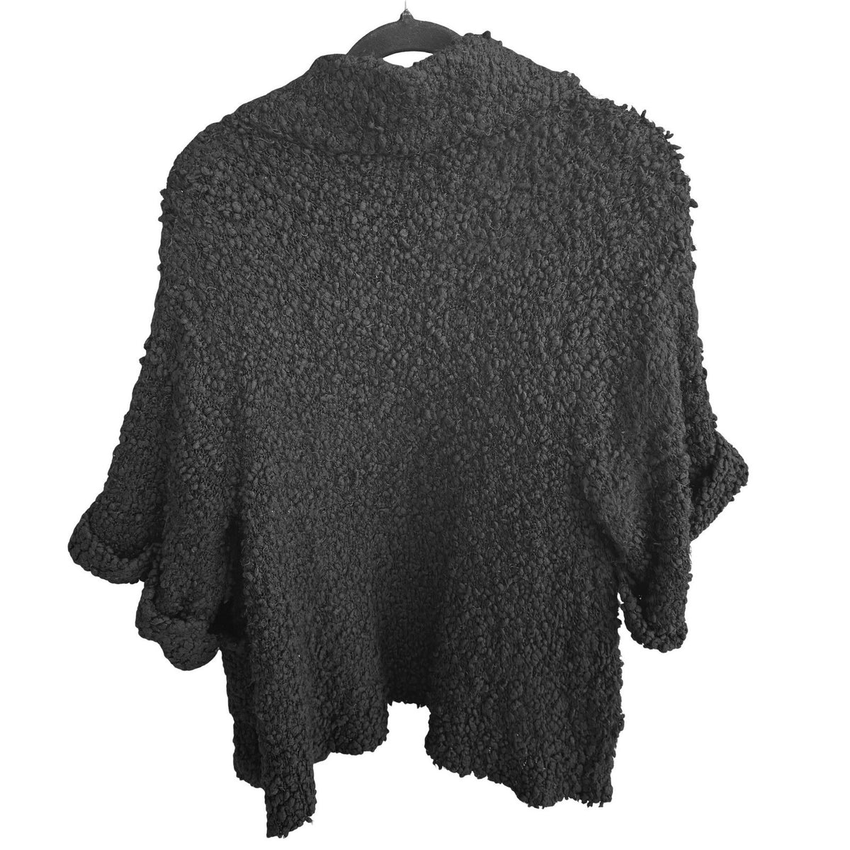 Kensie Popcorn Chunky Knit Boucle Layering Minimalist Open Front Cardigan S