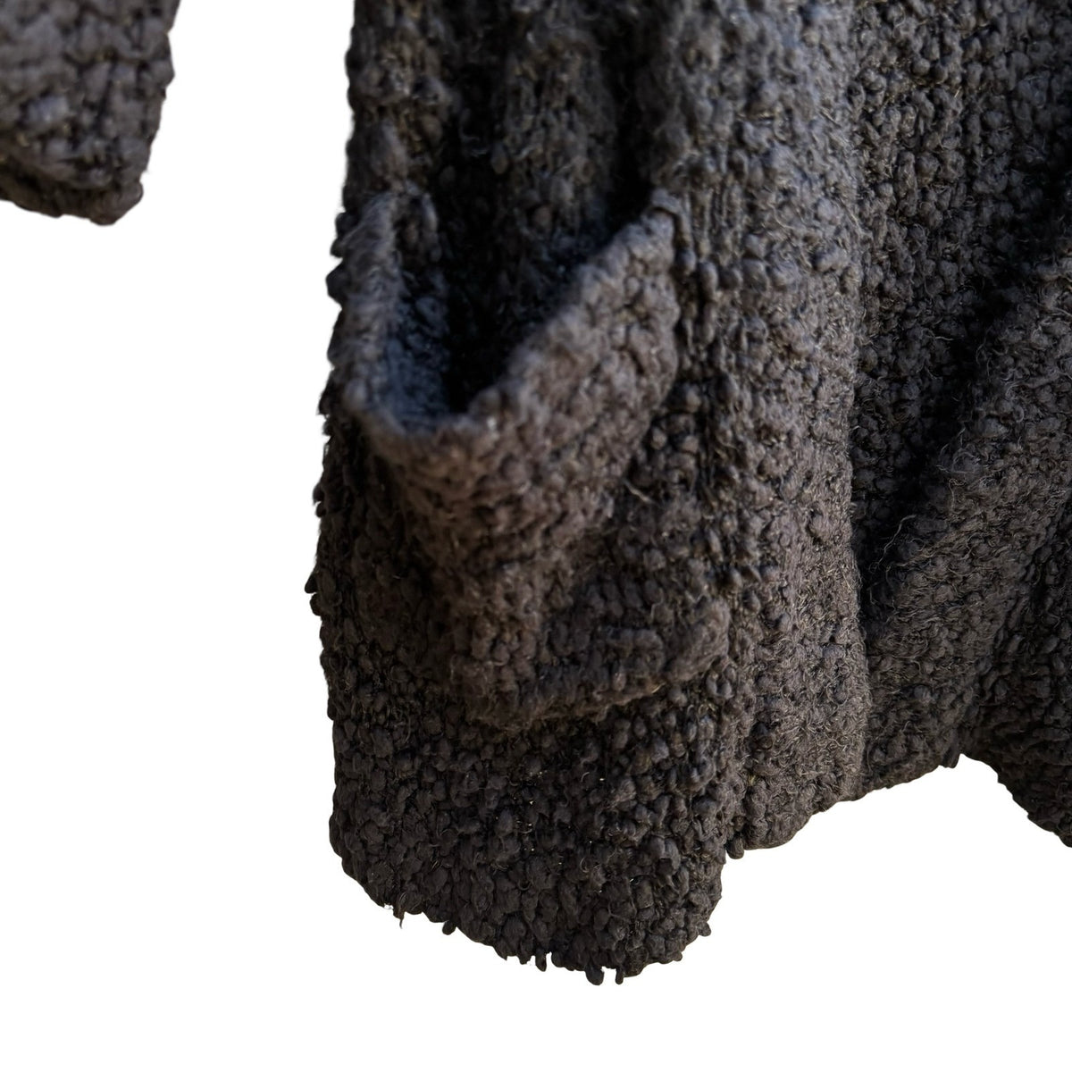 Kensie Popcorn Chunky Knit Boucle Layering Minimalist Open Front Cardigan S