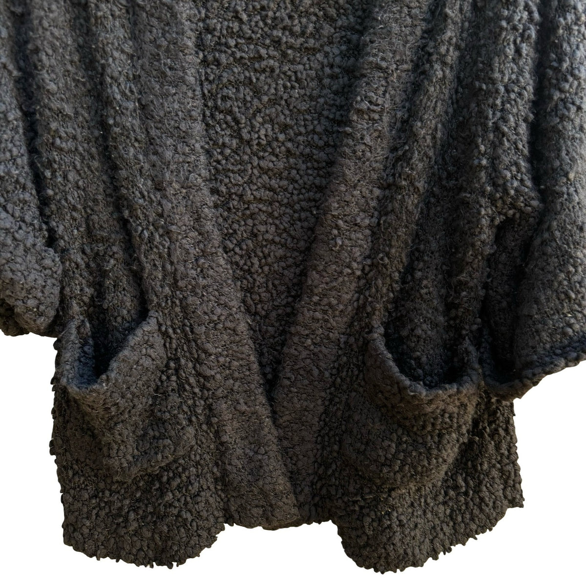 Kensie Popcorn Chunky Knit Boucle Layering Minimalist Open Front Cardigan S