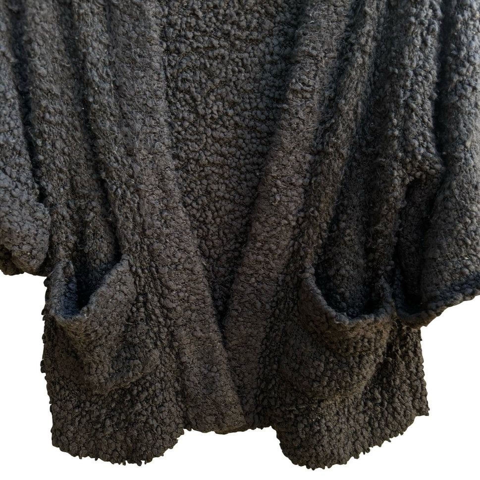 Kensie Popcorn Chunky Knit Boucle Layering Minimalist Open Front Cardigan S