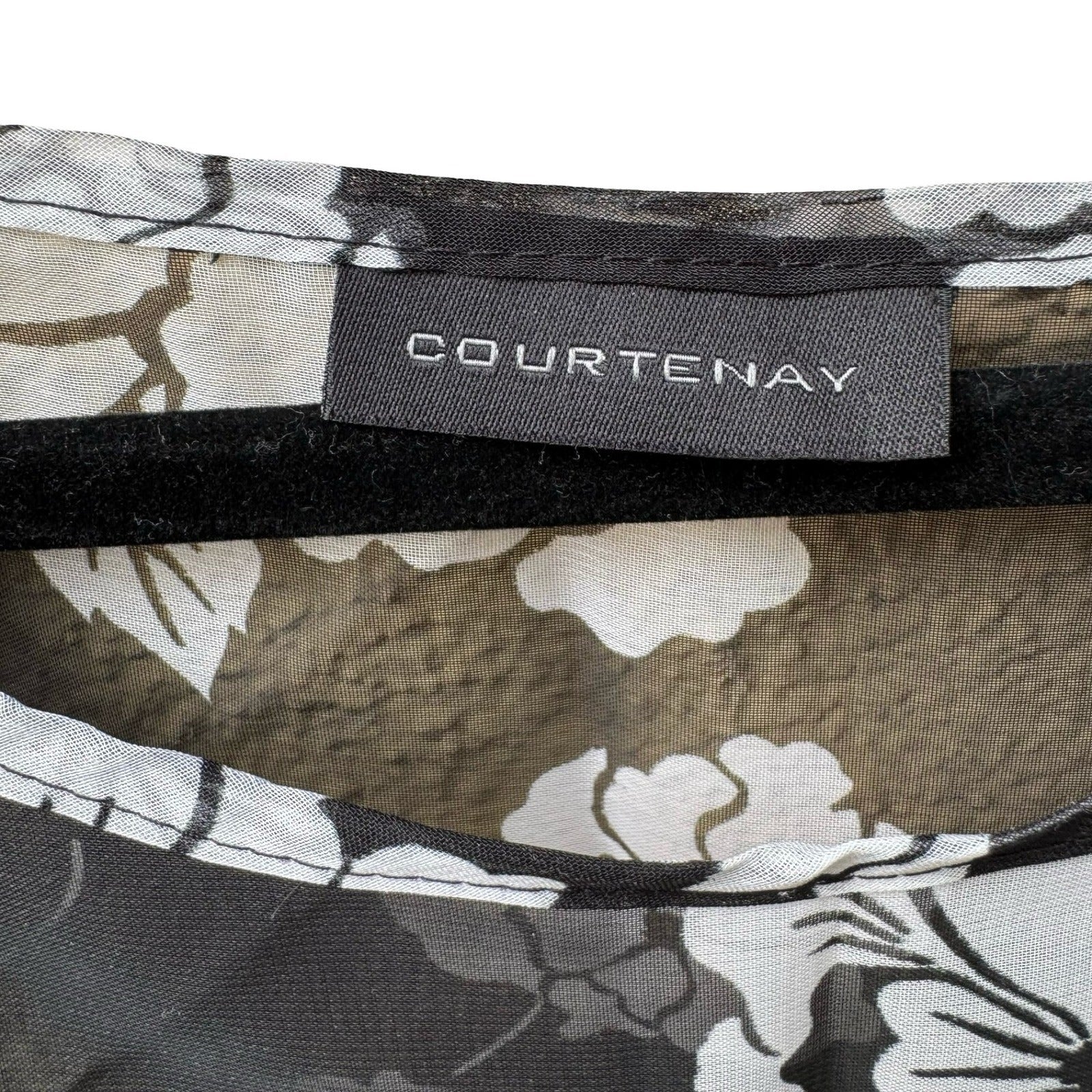 Courtenay Whimsigoth Dark Floral Boho Sheer Mesh Poncho Top Asymmetrical Hem OS