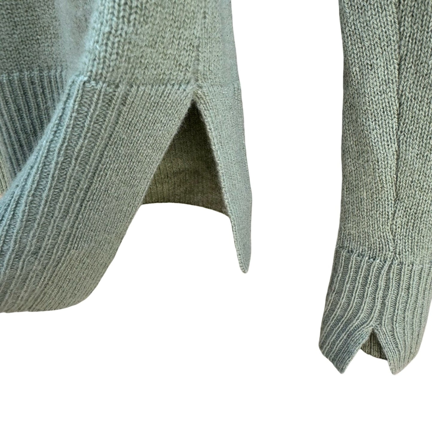Cuyana 100% Italian Cashmere Quiet Luxury Cardigan Sweater Minimalist Green M
