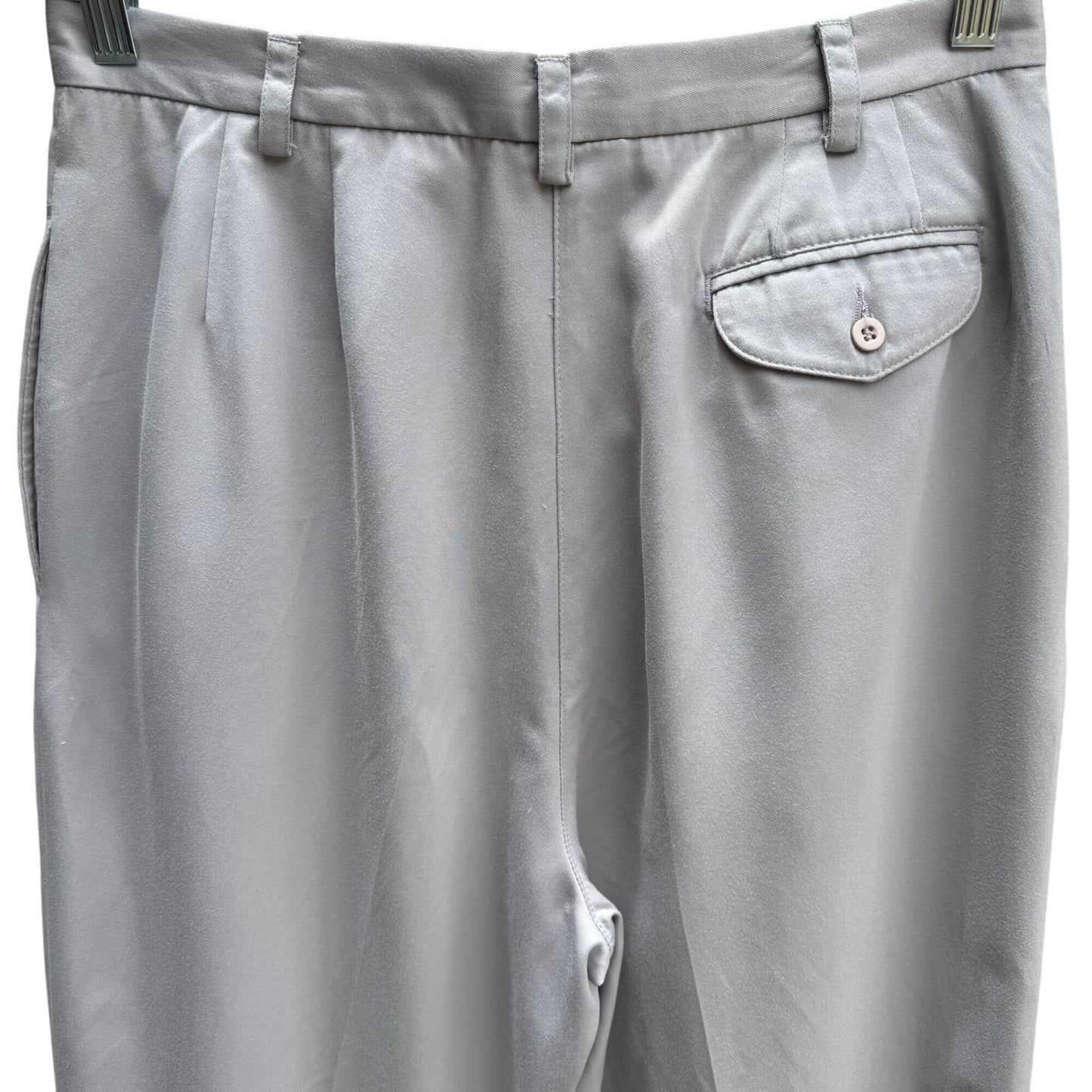 Liz Claiborne Vintage Soft High-Waisted Pleated Gray Trousers Dress Pants 10