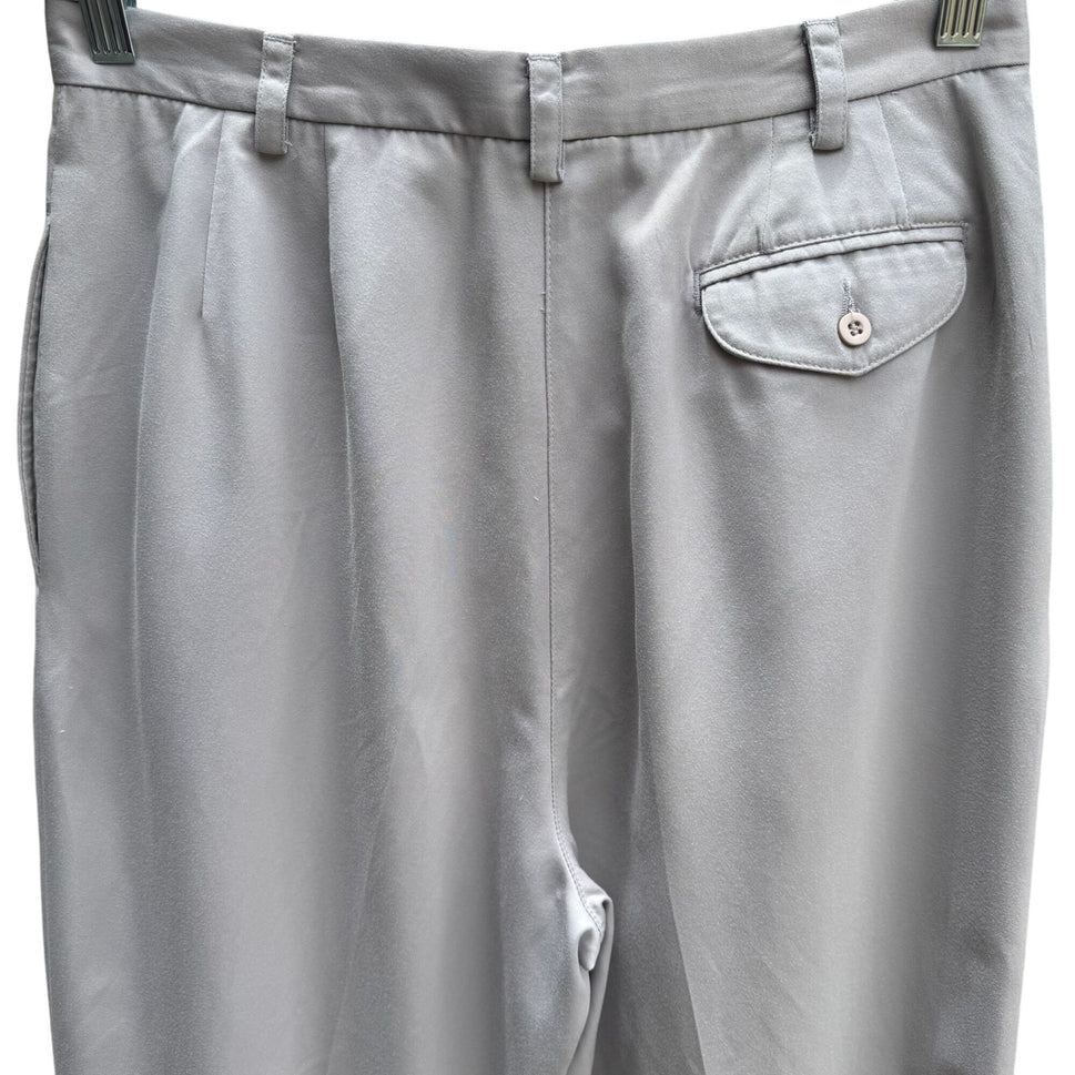Liz Claiborne Vintage Soft High-Waisted Pleated Gray Trousers Dress Pants 10