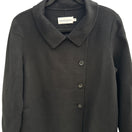 Switch Bloomingdales Vintage Black Wool Cashmere Blend Womens Coat Peter Pan Collar 16 3 image