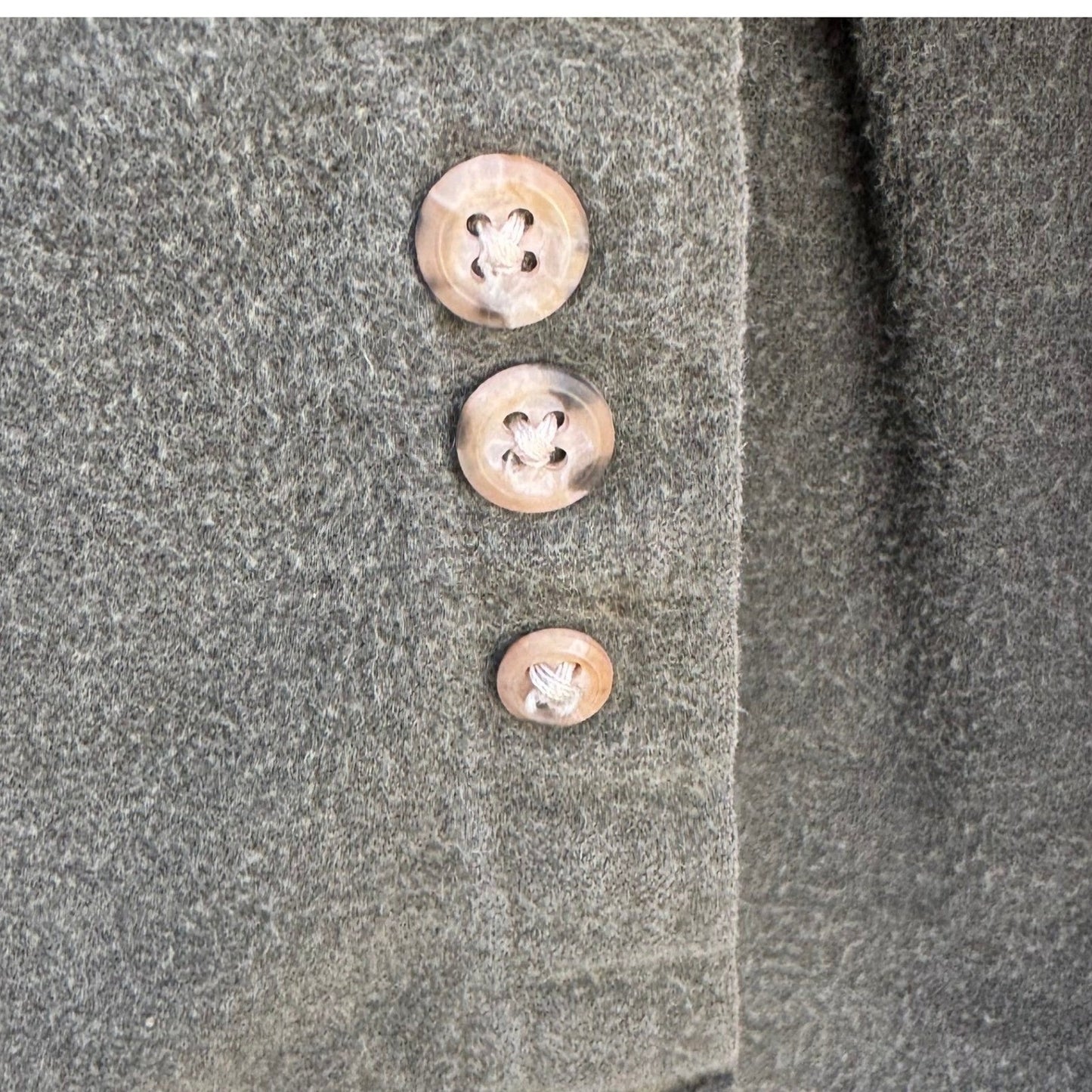 Eddie Bauer Vintage Mens Olive Green Heavy Cotton Chamois Shirt Long Sleeve L