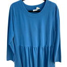 Switch St Johns Bay Vintage Prairie 3/4 Sleeves Empire Waist Blue Pockets Midi Dress 16 3 image