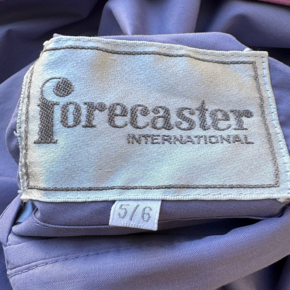 Forecaster Vintage 80s Minimalist Academia Reversible Duster Trench Coat Blue 6