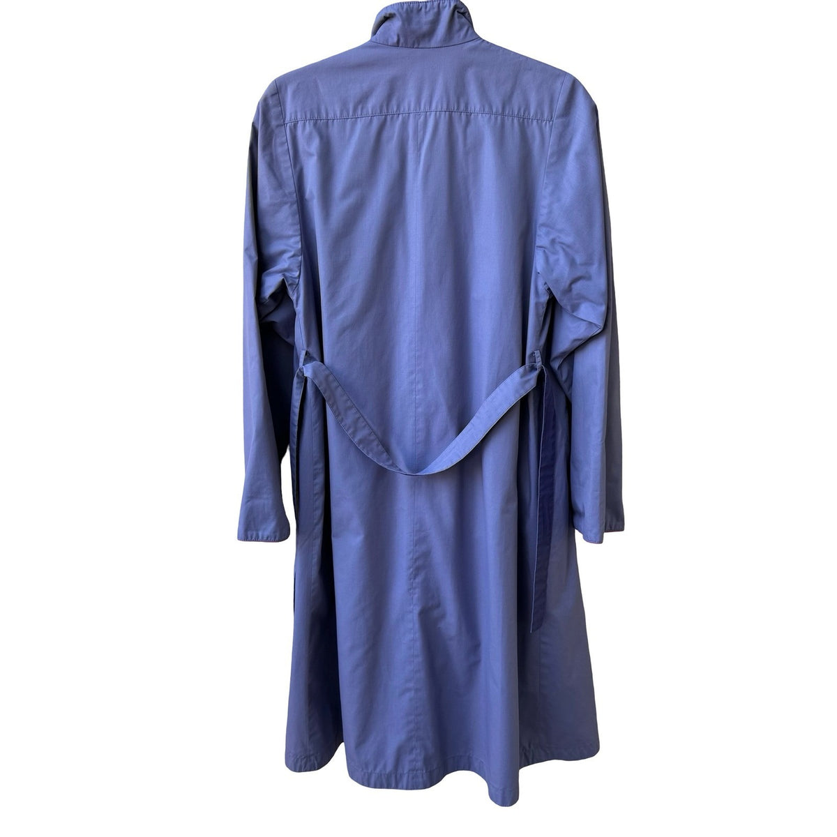Forecaster Vintage 80s Minimalist Academia Reversible Duster Trench Coat Blue 6