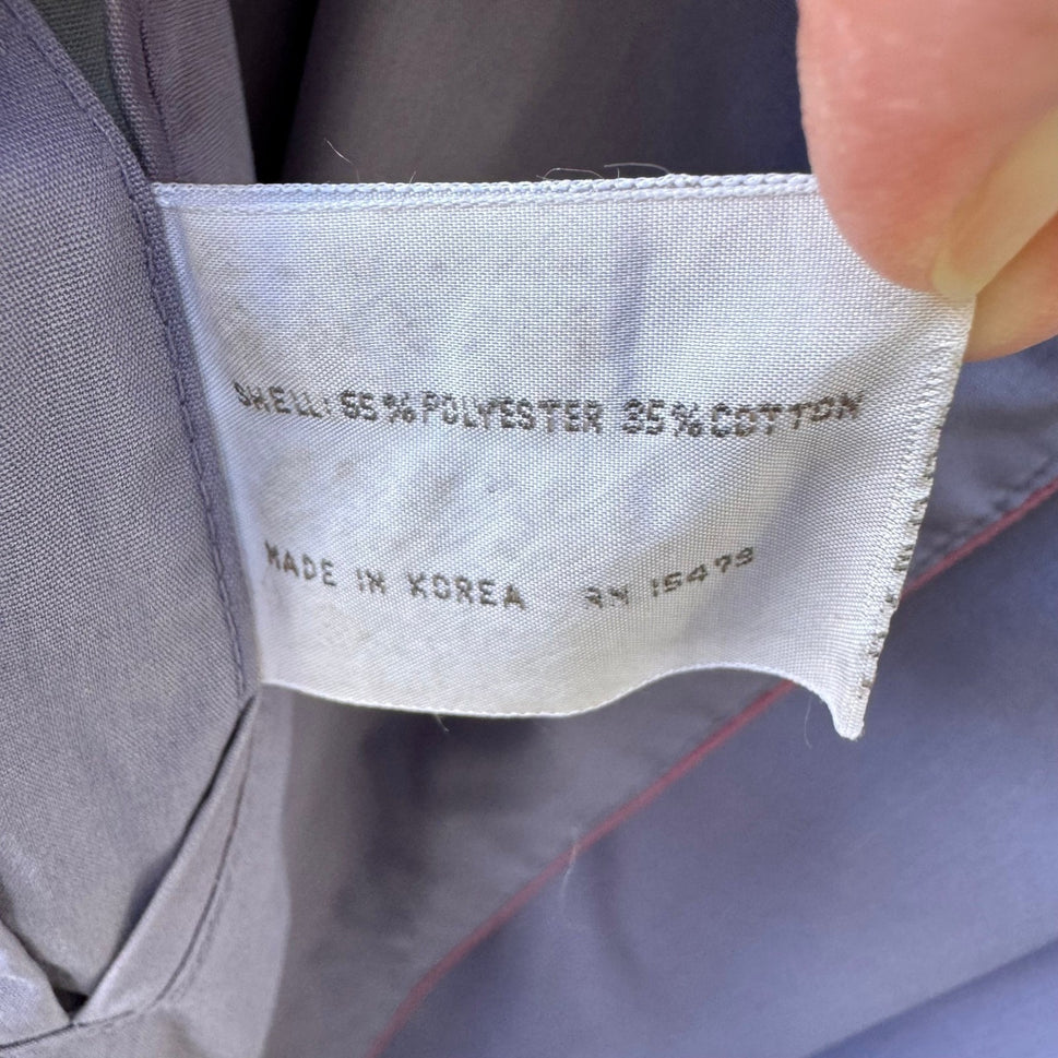 Forecaster Vintage 80s Minimalist Academia Reversible Duster Trench Coat Blue 6