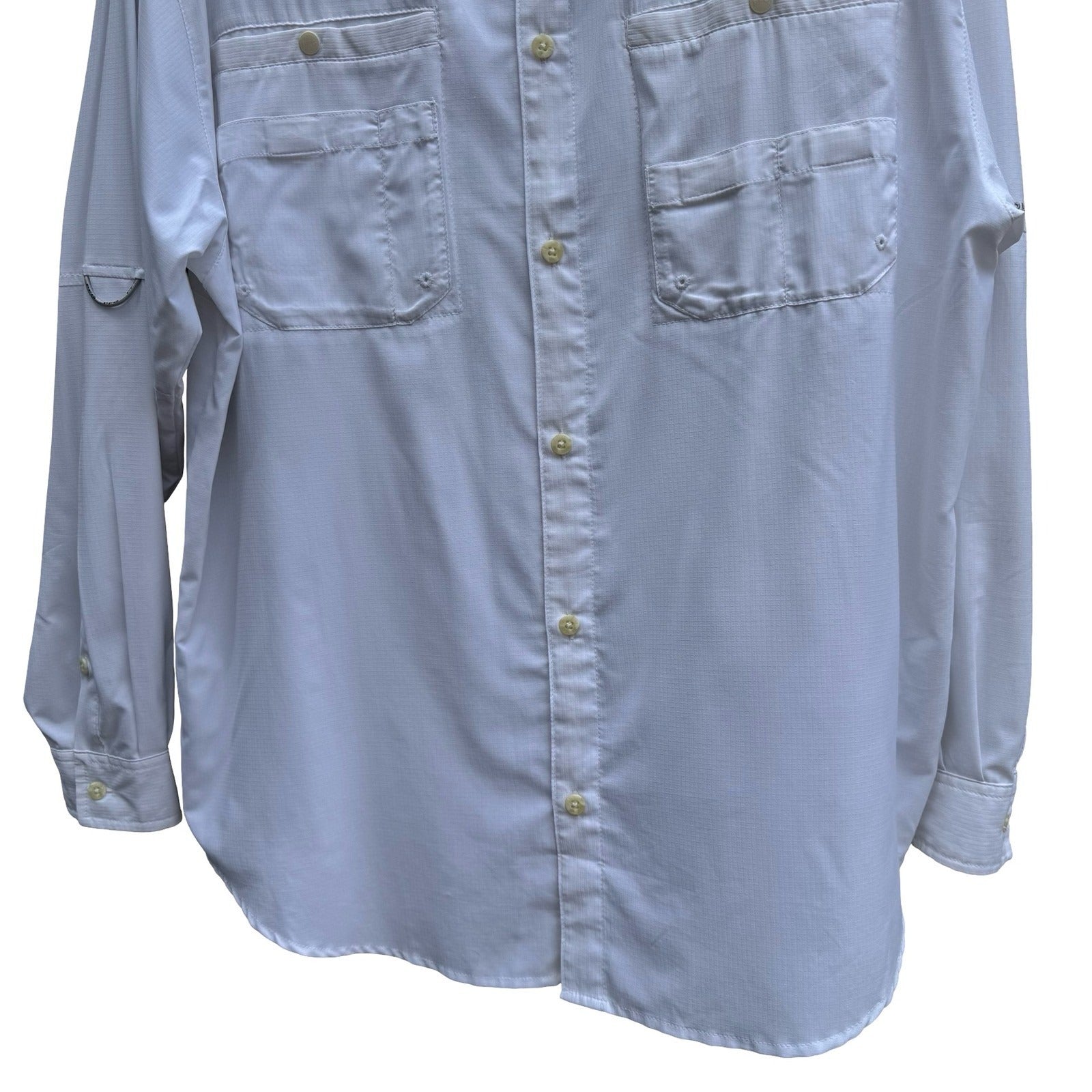 Columbia PFG Tamiami II Mens XL White Fishing Shirt Ventilated Ripstop Gorpcore