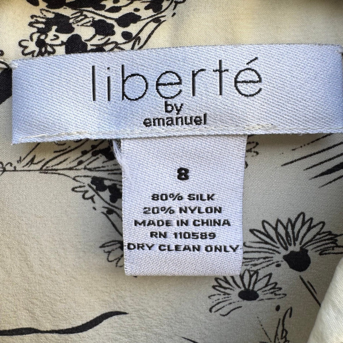 Liberte by Emanuel Cottagecore Coquette French Girl Floral Silk Peplum Blouse 8