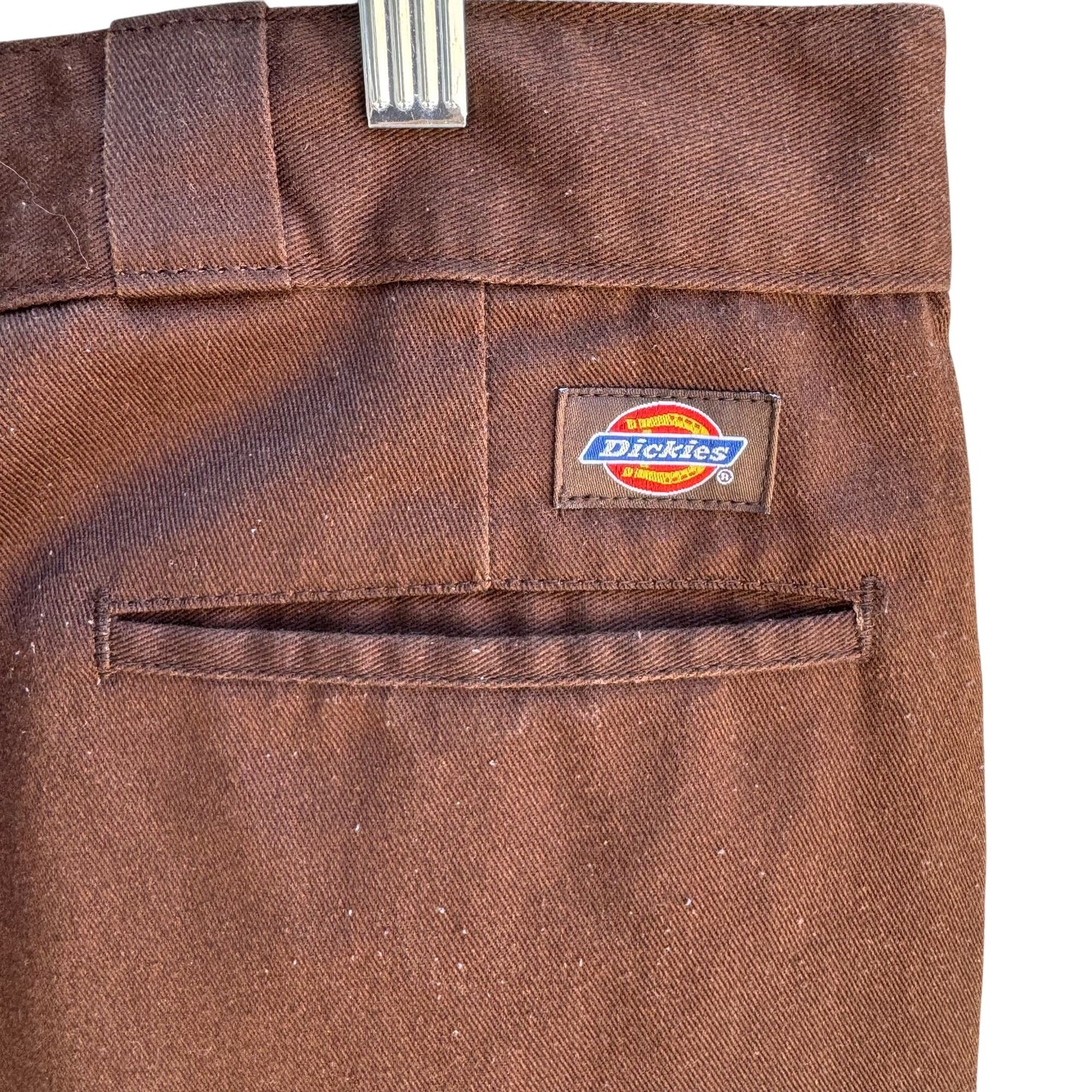 Dickies Vintage Mens Brown Cotton Blend Flat Front Uniform Work Pants 42x27