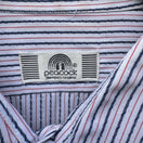 Switch Peacock Shreage's Original Vintage Striped Button Down Shirt Mens 70s White Red 2 image