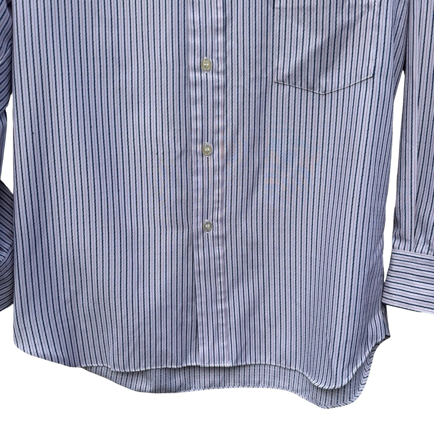 Peacock Shreage's Original Vintage Striped Button Down Shirt Mens 70s White Red