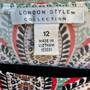 Switch London Style Collection Mod Boho Psychedelic Floral Paisley Sheath Dress 12 2 image