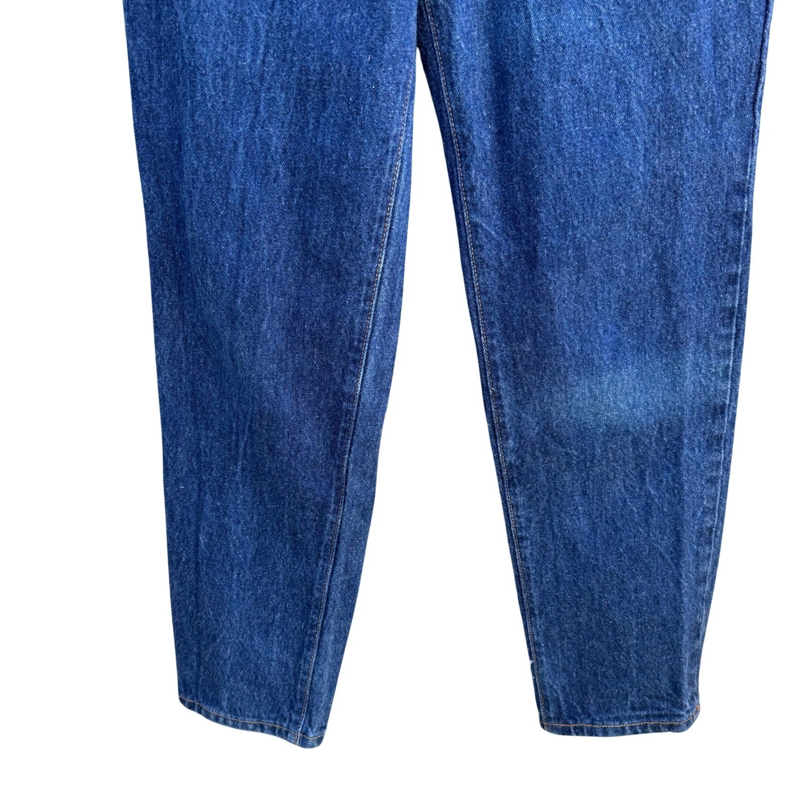 Levis 501 Vintage Made in USA High Waisted Tapered Leg Blue Jeans Dark Wash 5