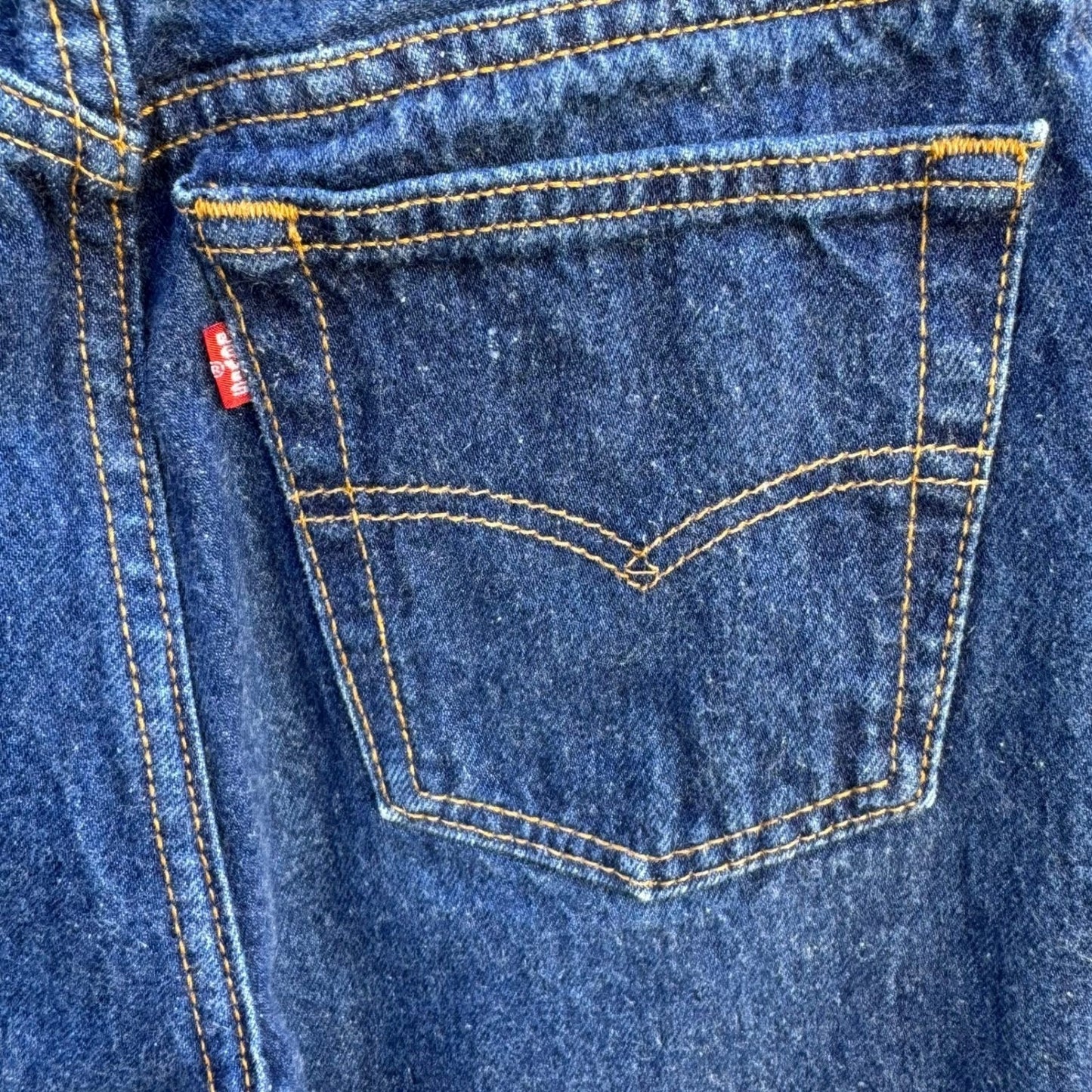 Levis 501 Vintage Made in USA High Waisted Tapered Leg Blue Jeans Dark Wash 5