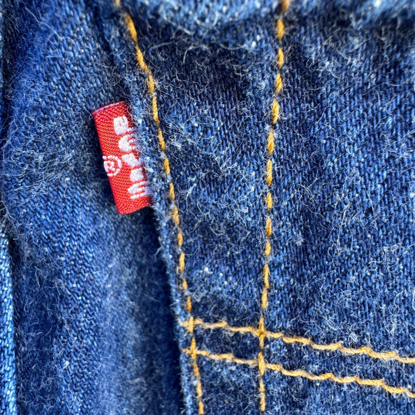 Levis 501 Vintage Made in USA High Waisted Tapered Leg Blue Jeans Dark Wash 5