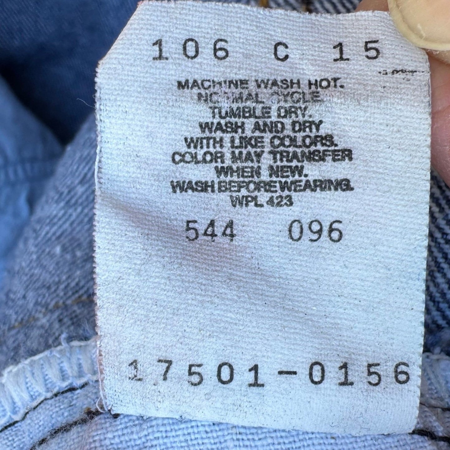Levis 501 Vintage Made in USA High Waisted Tapered Leg Blue Jeans Dark Wash 5