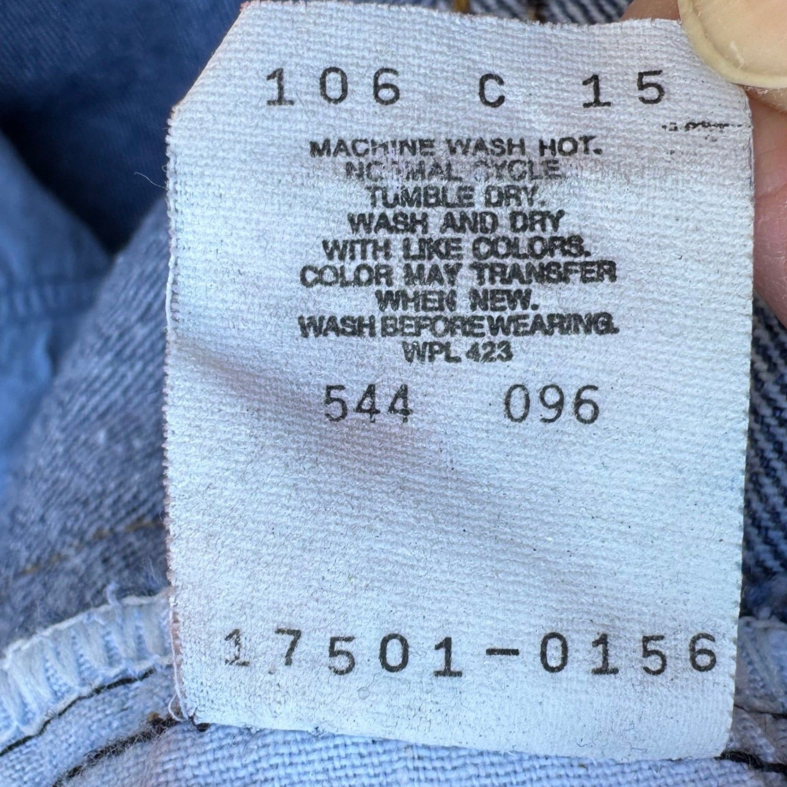 Levis 501 Vintage Made in USA High Waisted Tapered Leg Blue Jeans Dark Wash 5