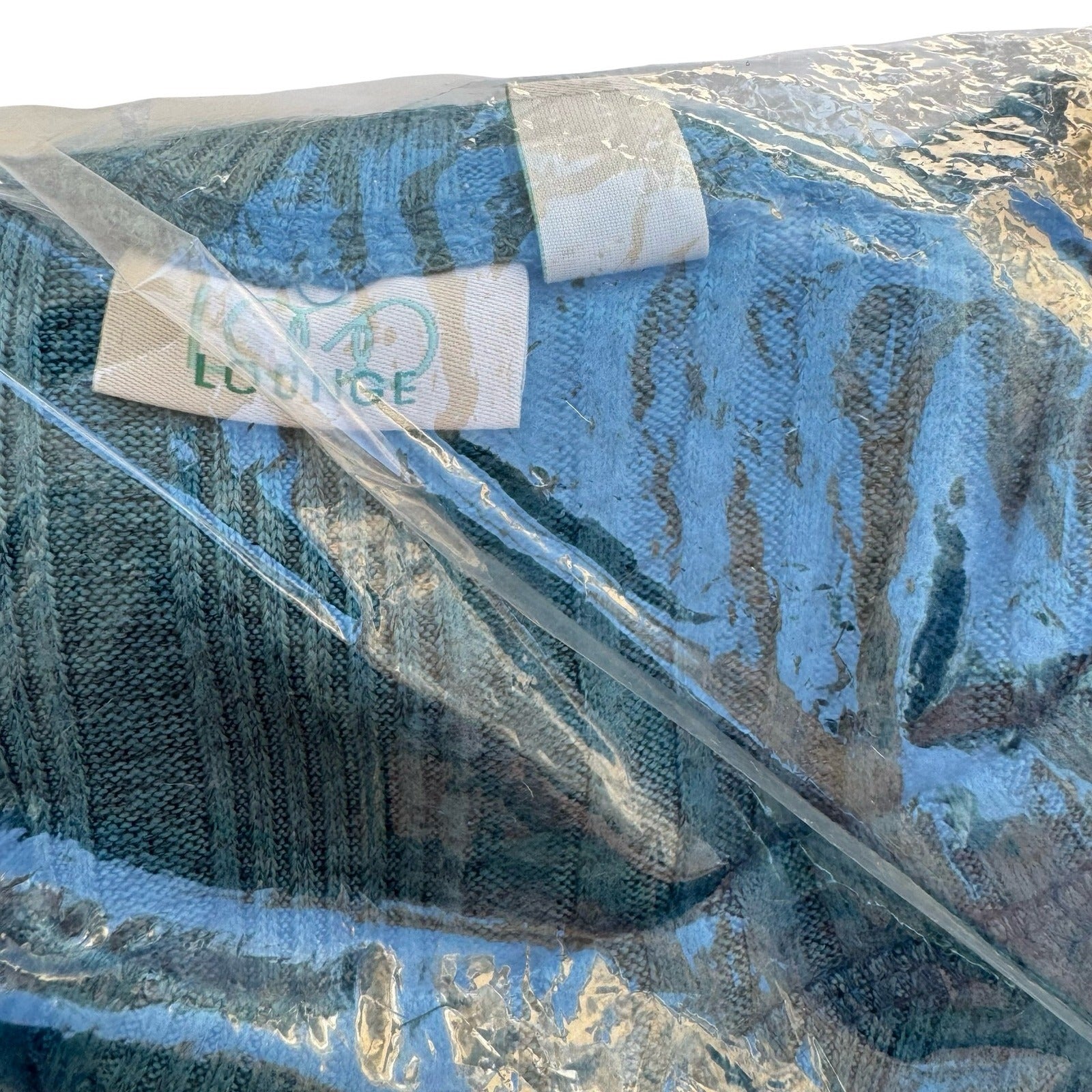 LOGO Lounge Lori Goldstein Teal Ribbed Knit Layering Minimalist Pocket Top M NEW