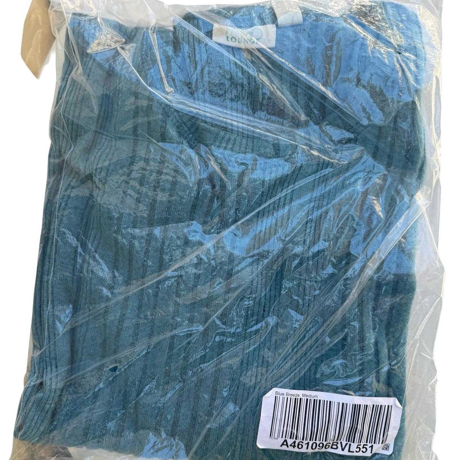 LOGO Lounge Lori Goldstein Teal Ribbed Knit Layering Minimalist Pocket Top M NEW