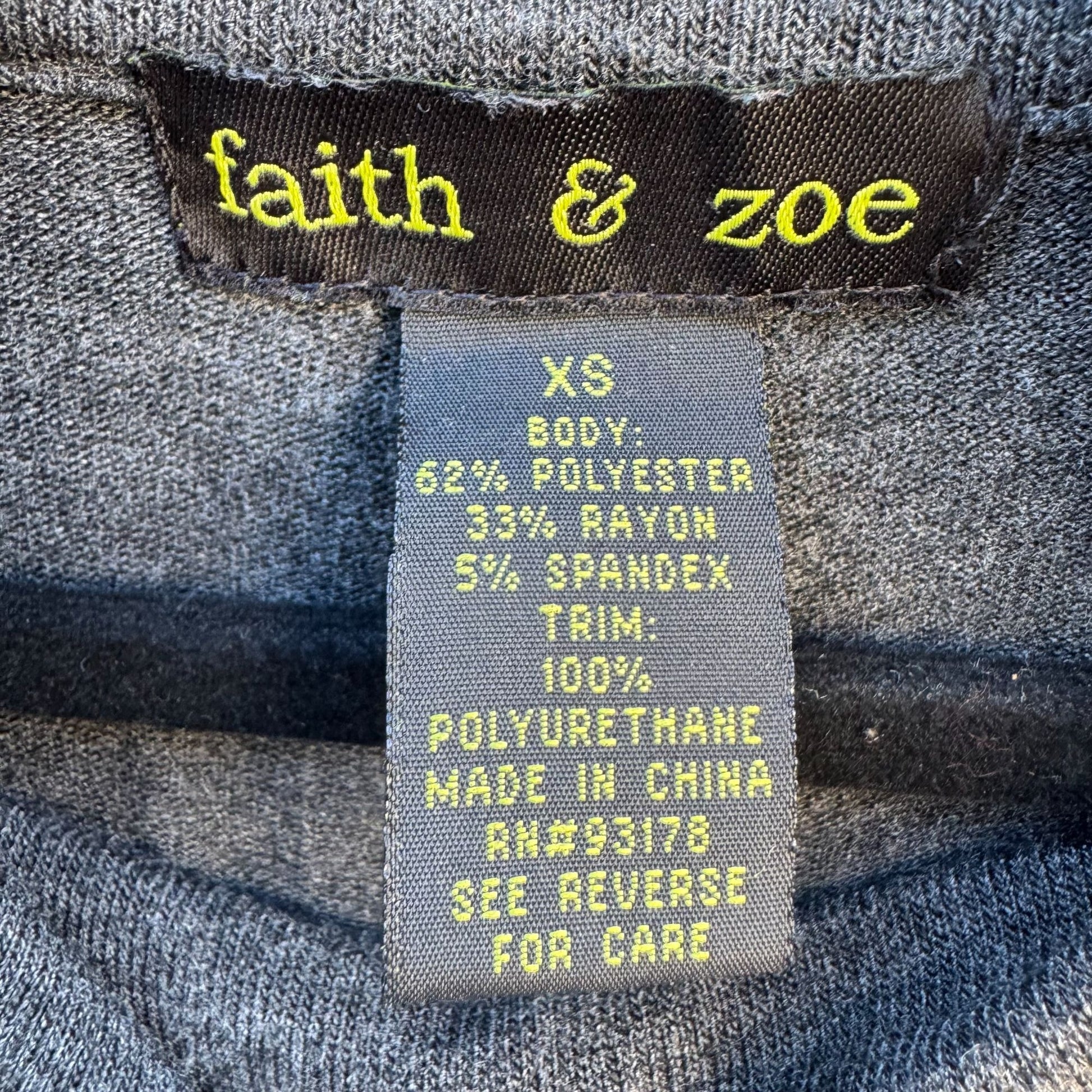 Faith & Zoe Womens Boho Gray Fringe Cowl Neck 3/4 Sleeve Knit Tunic Sweater XS