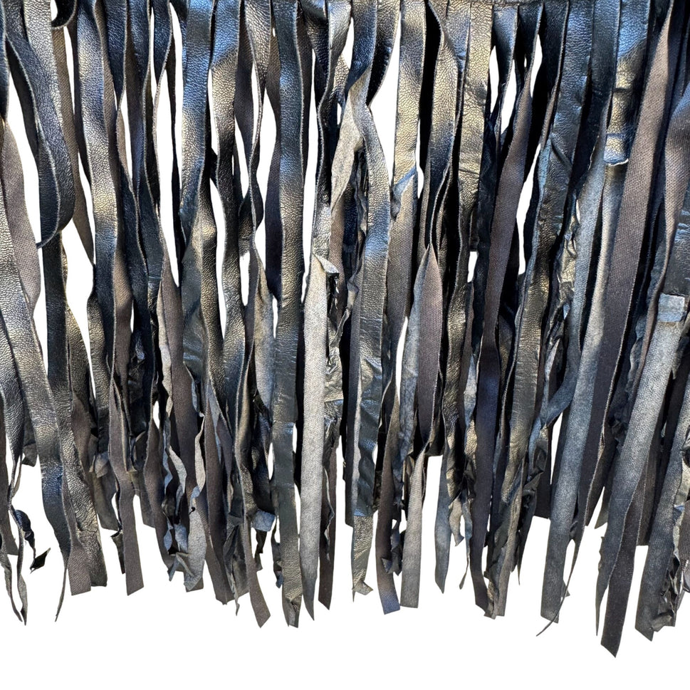 Faith & Zoe Womens Boho Gray Fringe Cowl Neck 3/4 Sleeve Knit Tunic Sweater XS