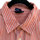 Switch Gap Vintage Men&#39;s Orange &amp; White Striped Long Sleeve Button-Down Shirt - Large 3 image