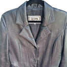 Switch Gianni Versace Vintage Womens Distressed Leather Blazer Jacket Streetwear FLAWS 3 image