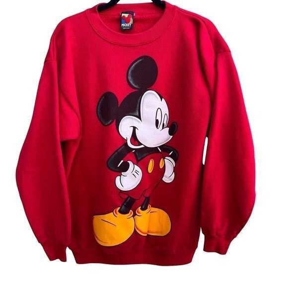 Mickey Unlimited Jerry Leigh Mickey Mouse Vintage 90s Graphic Sweatshirt Red L