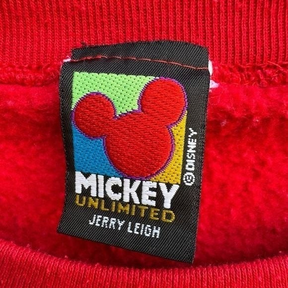 Mickey Unlimited Jerry Leigh Mickey Mouse Vintage 90s Graphic Sweatshirt Red L