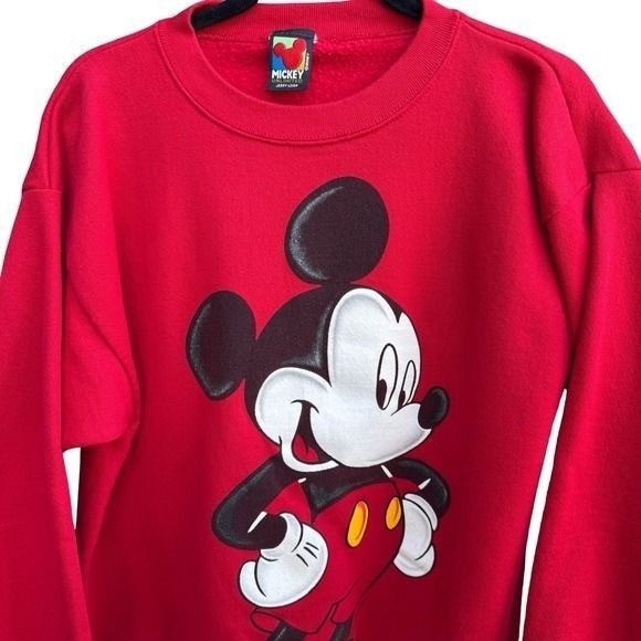 Mickey Unlimited Jerry Leigh Mickey Mouse Vintage 90s Graphic Sweatshirt Red L